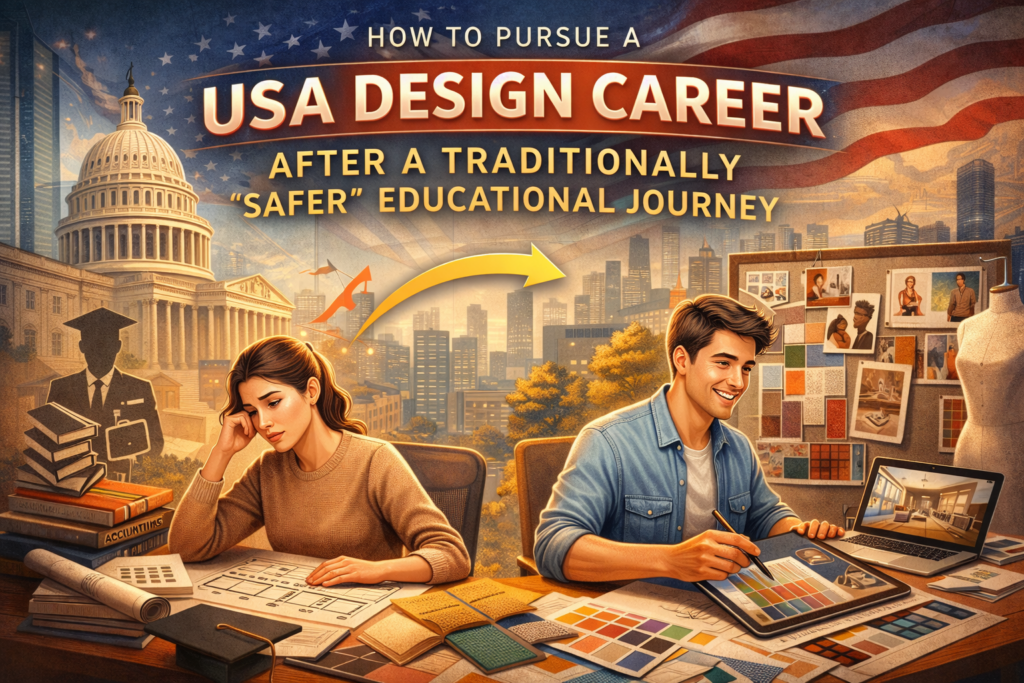 How to Pursue a USA Design Career After a Traditionally "Safer" Educational Journey